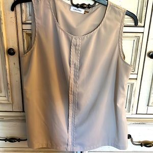 Calvin Klein Sleeveless Blouse Taupe XL